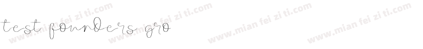 test founders gro字体转换